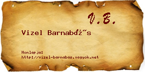 Vizel Barnabás névjegykártya